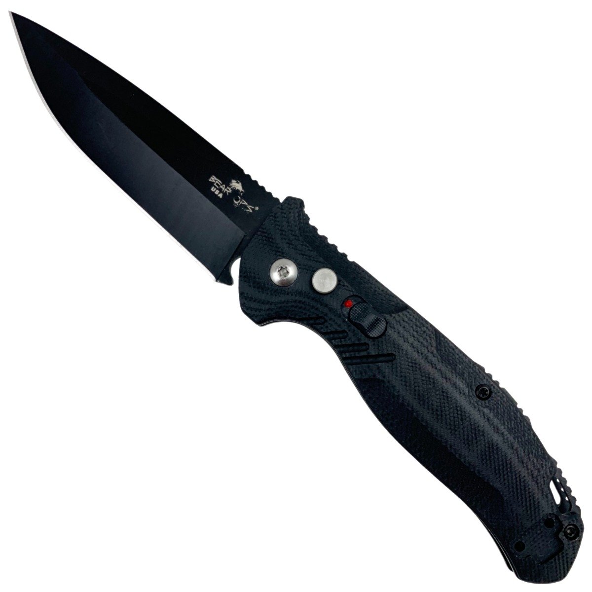 Bear & Son 4 1/4" Auto Bold Action XI W/ Black Blade - AC-1100-B4-B - Bear & Son