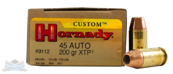 Hornady .45 Auto/ACP 200 gr XTP Custom Pistol Ammunition 20rds - 9112