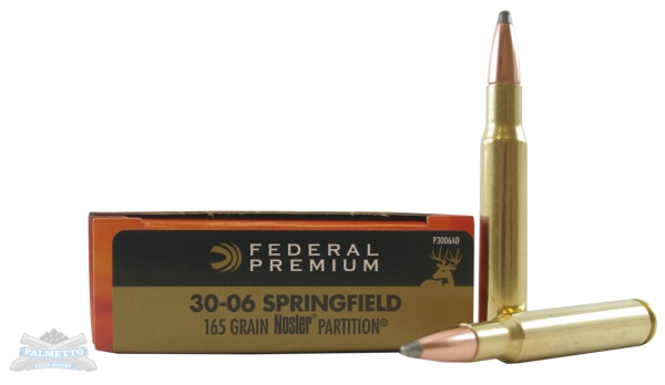 Federal 30-06 165gr Nosler Partition Vital-Shok Ammunition 20rds - P3006AD - Federal