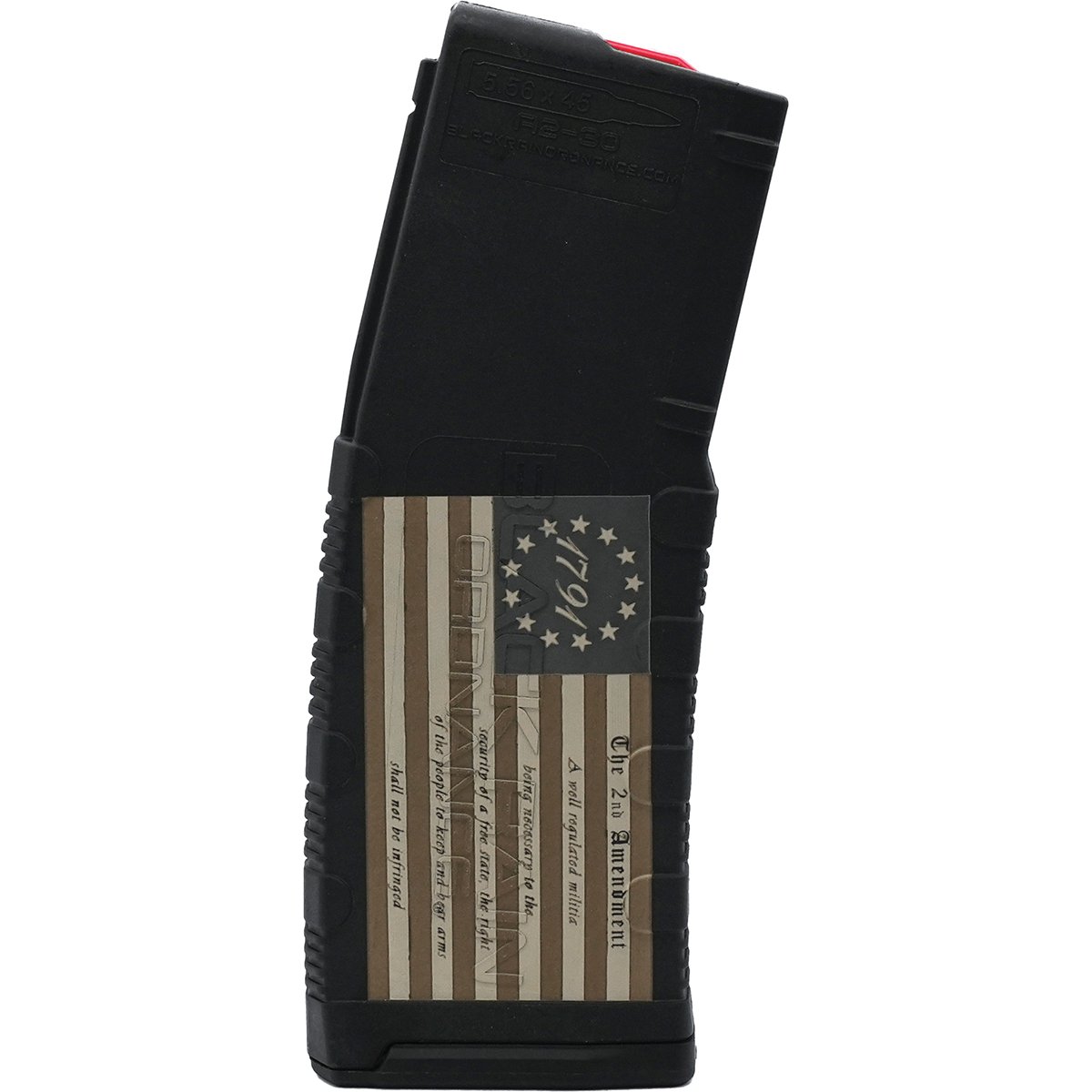 Black Rain Ordnance 1791 American Flag 30rds 5.56x45mm/.223 Remington, Black/Tan