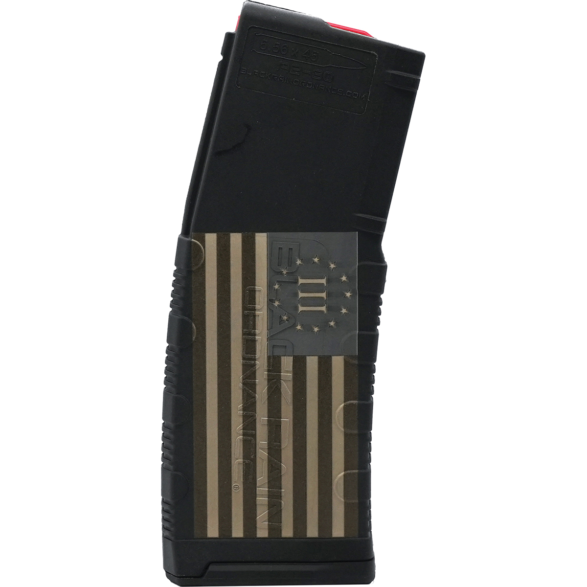 Black Rain Ordnance 3 Percent American Flag 30rds 5.56x45mm/.223 Remington, Black/Tan - Black Rain Ordnance