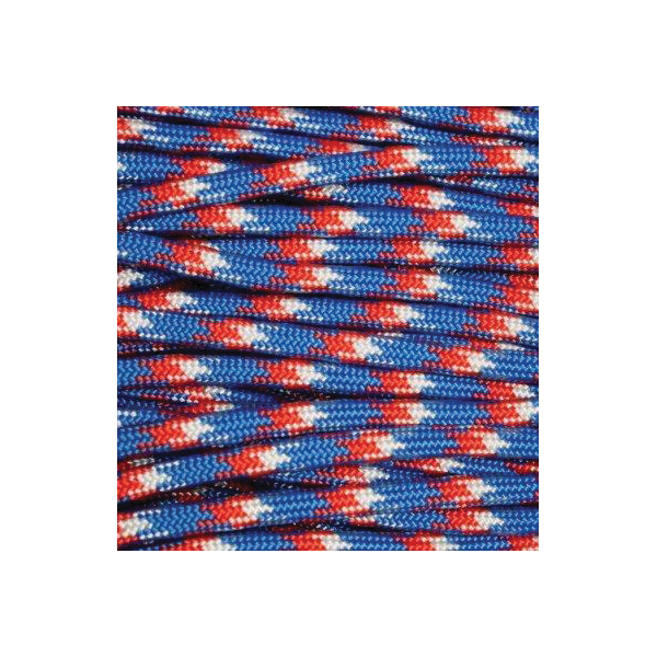 Mero 550 Paracord, 100' Red/White/Blue - Mero