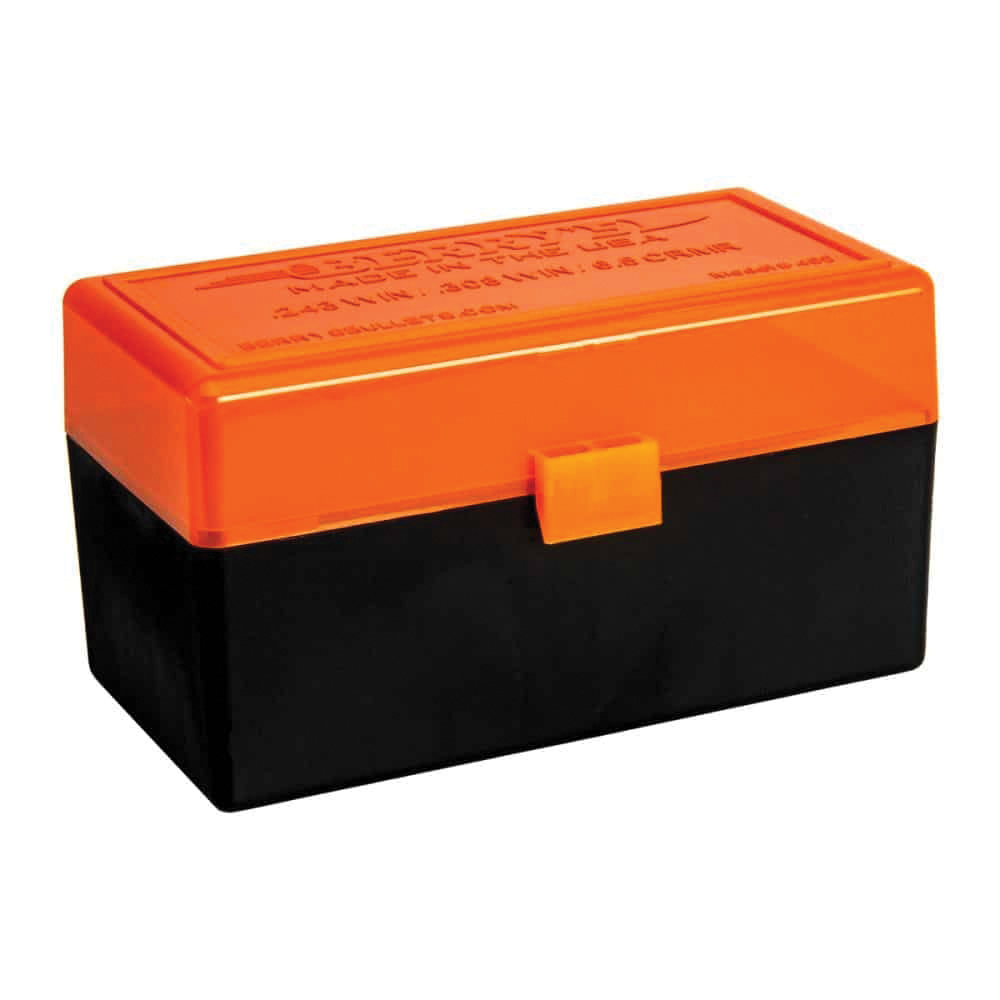 Berrys Bullets #409 .220 Swift/.22-250 Remington Ammo Box, 50rds Black/Orange - Berrys Bullets