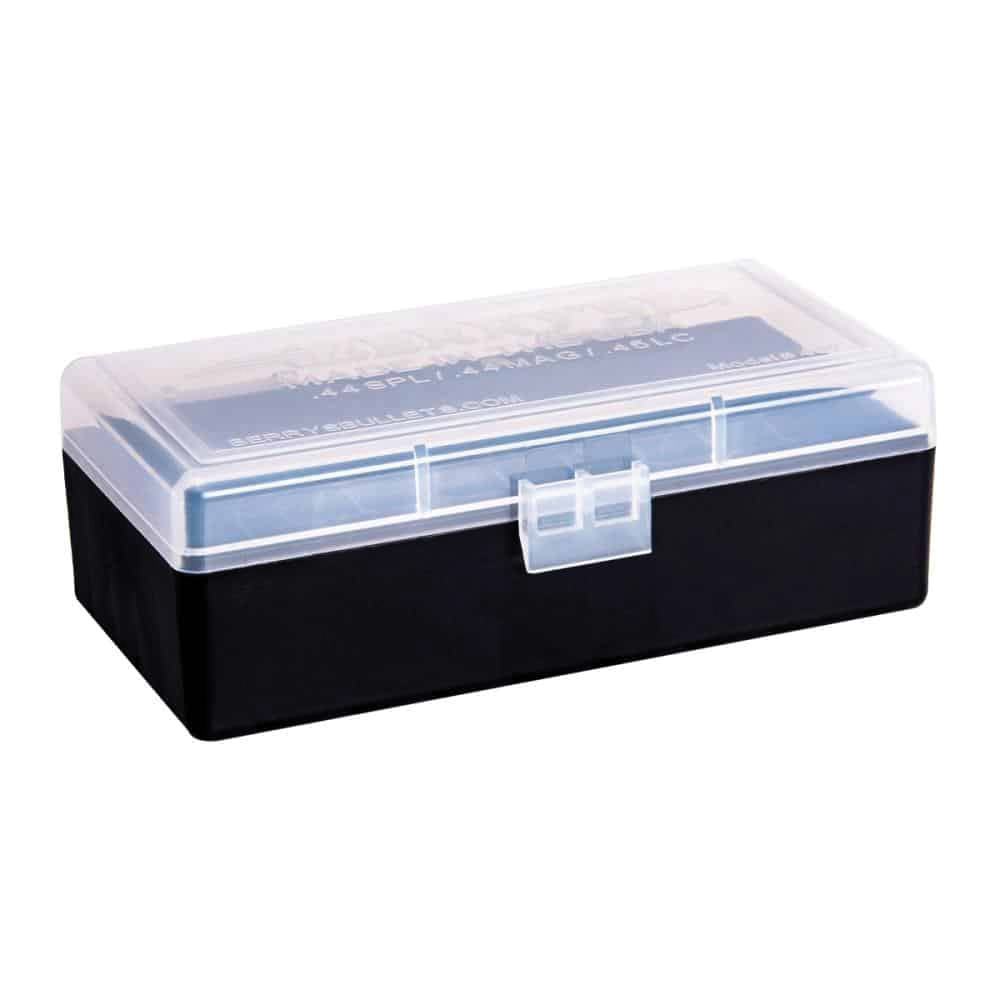 Berrys Bullets #407 .41 Mag/.44 Special Ammo Box, 50rds Black/Clear - Berrys Bullets