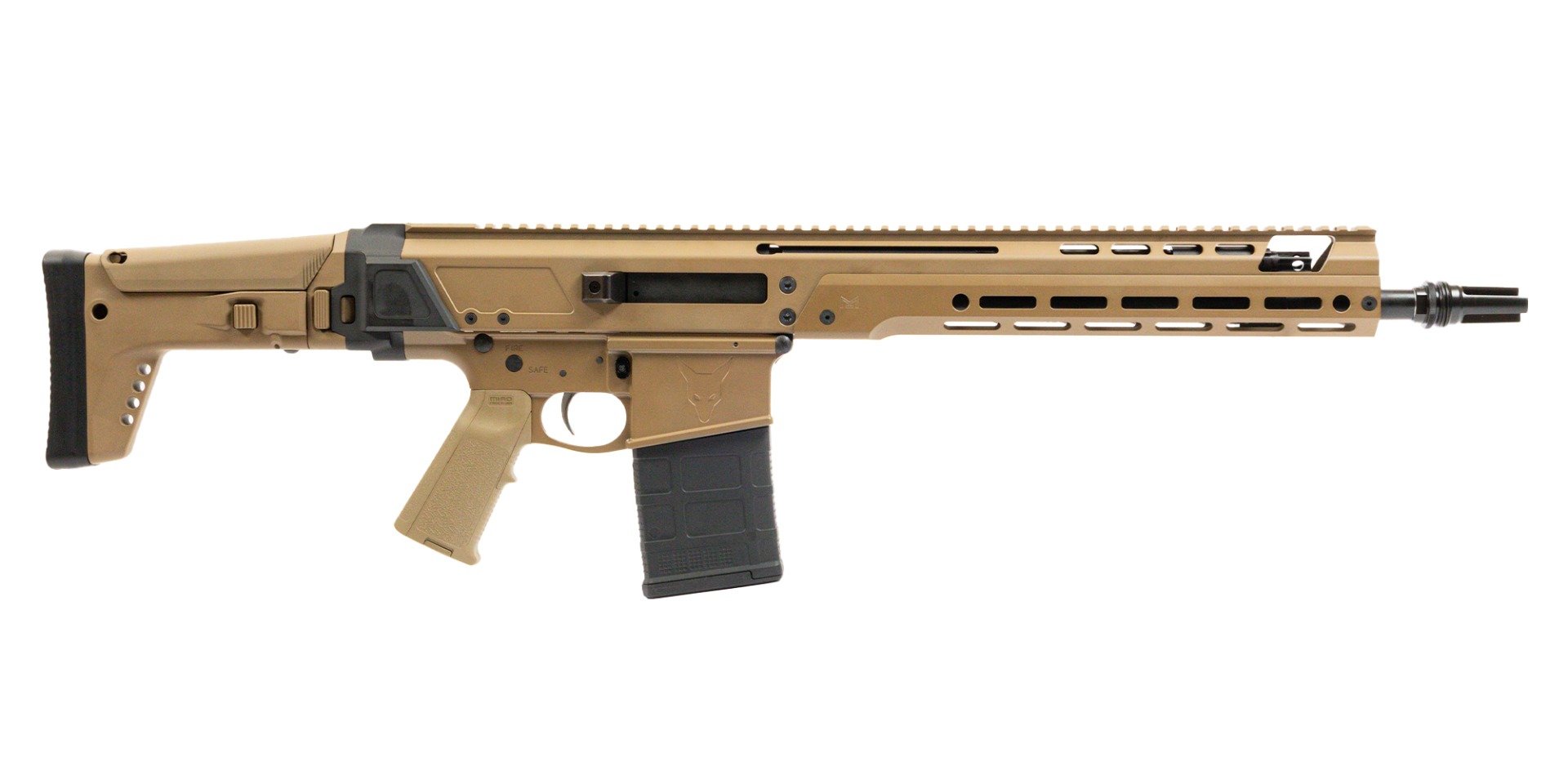 PSA JAKL 14.5" Rifle Length .308 1:10 Nitride ASR Flash Hider MOE EPT F5 Stock Rifle, FDE - Palmetto State Armory