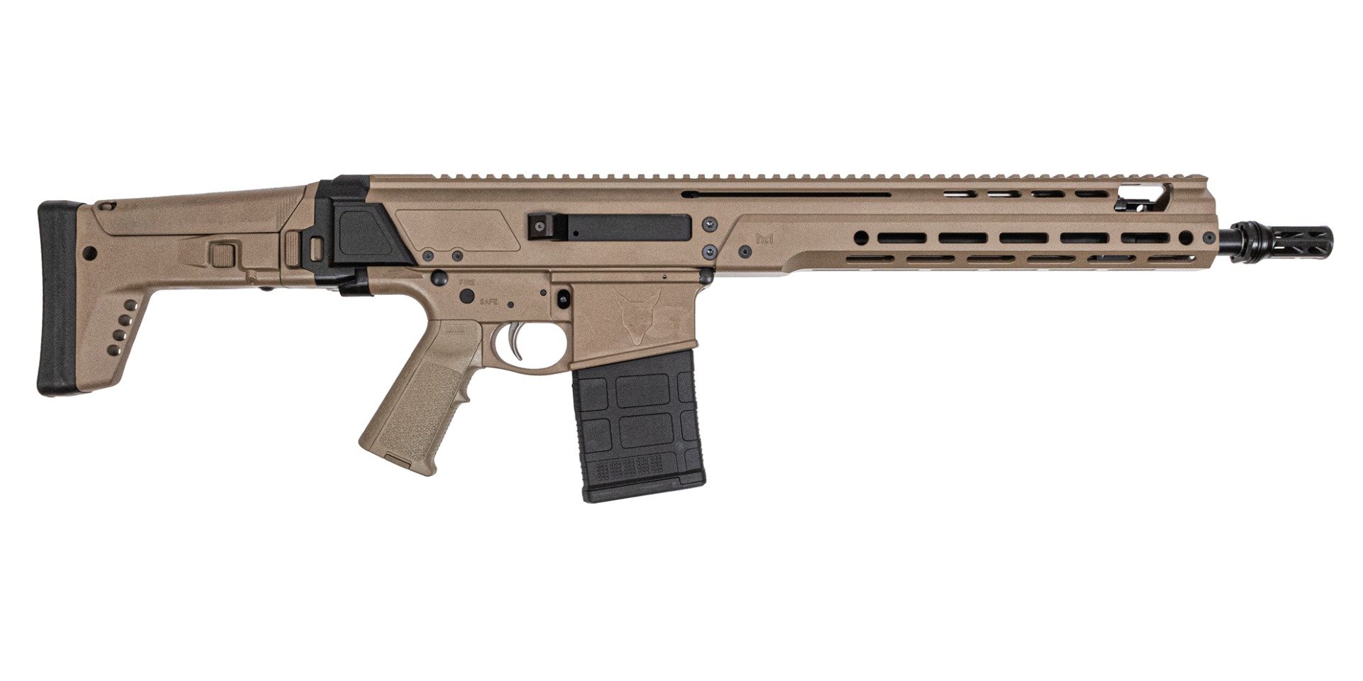 PSA JAKL 14.5" Rifle Length .308 1:10 Nitride Huxwrx QD MOE EPT F5 Stock Rifle, FDE - Palmetto State Armory