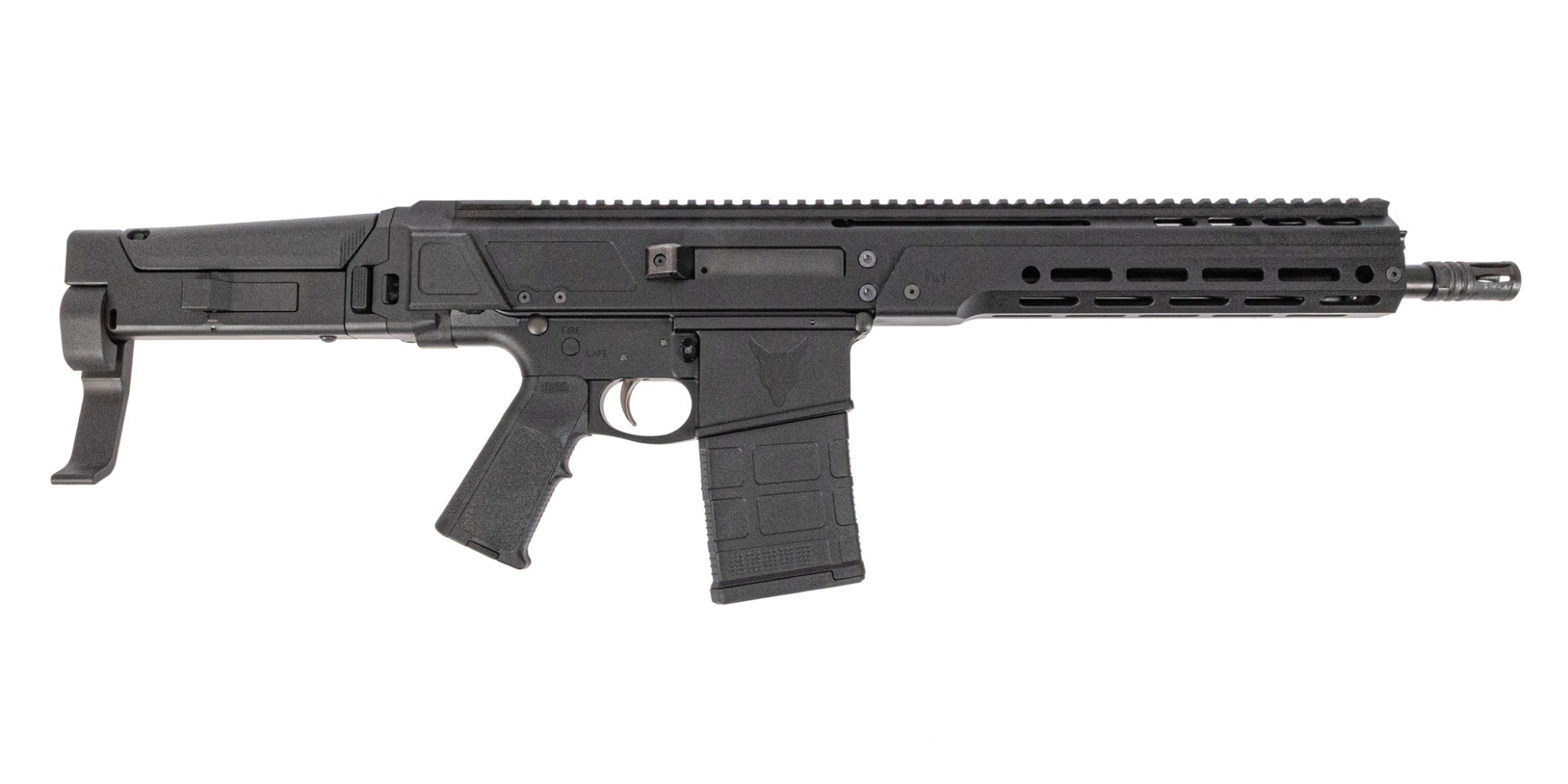 PSA JAKL 12.5" .308 1:10 Nitride MOE EPT F5 Brace Pistol, Black - Palmetto State Armory