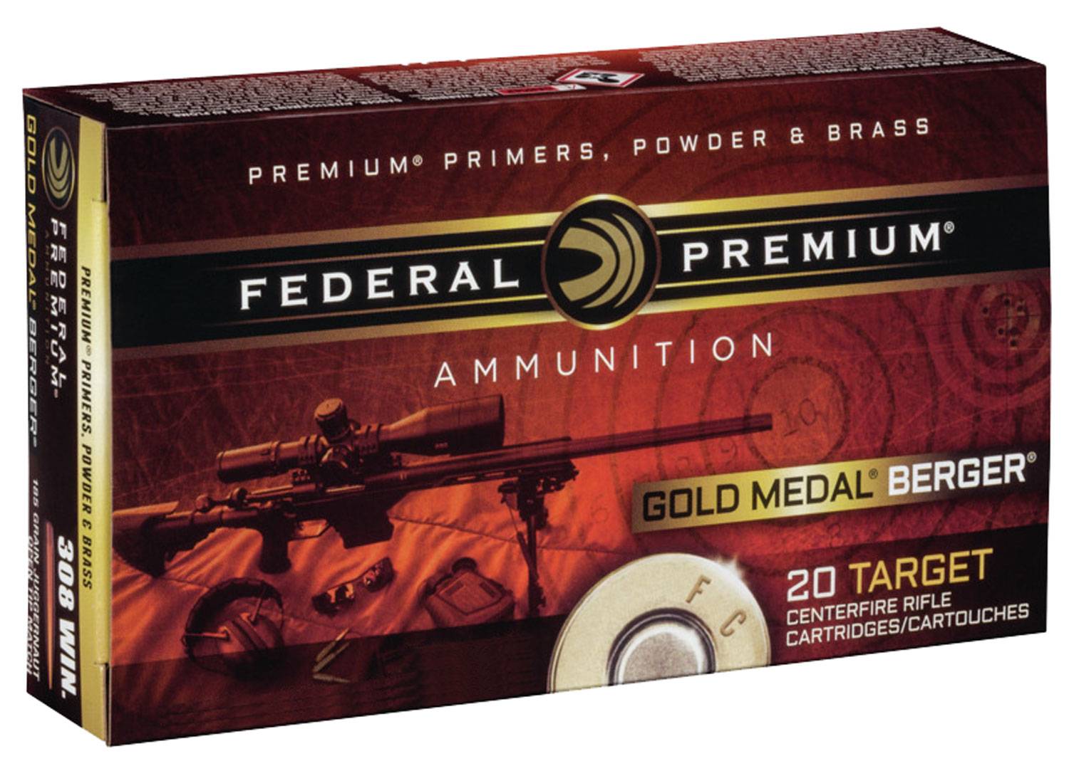 Federal 308 Win. 185gr Berger Juggernaut OTM Tactical Ammunition, 20 Round Box - GM308BH185 - Federal