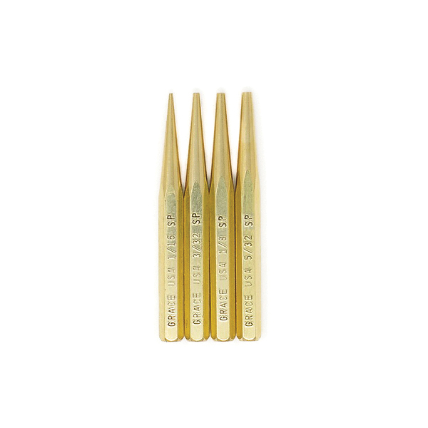 Grace USA Brass 4-Piece Starter Punch Set - Grace Usa