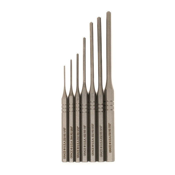 Grace USA Steel 7-Piece Spring Punch Set - Grace Usa