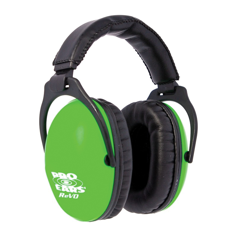 Pro Ears ReVO 25 dB Youth Passive Earmuffs, Neon Green