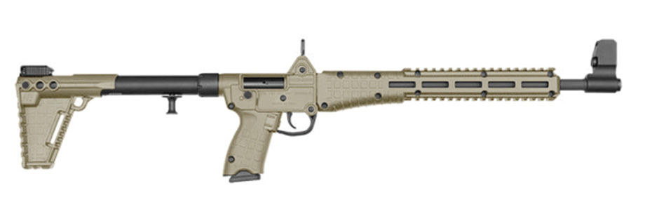 KELTEC SUB-2000 9mm Folding Carbine, Glock Mag, Tan - SUB2K9GLK19BTANHC - Kel-Tec