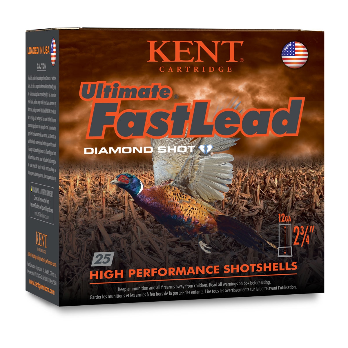 Kent Ultimate Fast Lead 12 Gauge 2 3/4" 1 3/8 oz 6 Shot 25 Rounds - K122UFL406 - Kent