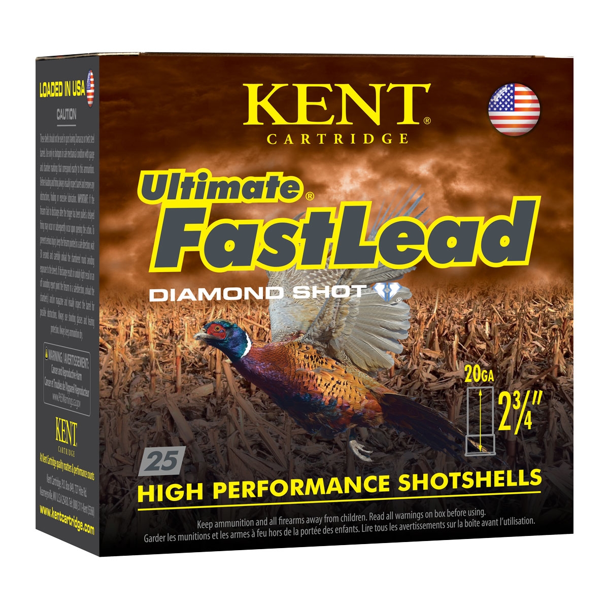 Kent Ultimate Fast Lead 20 Gauge 2 3/4" 1 oz 7.5 Shot 25 Rounds - K202UFL2875 - Kent