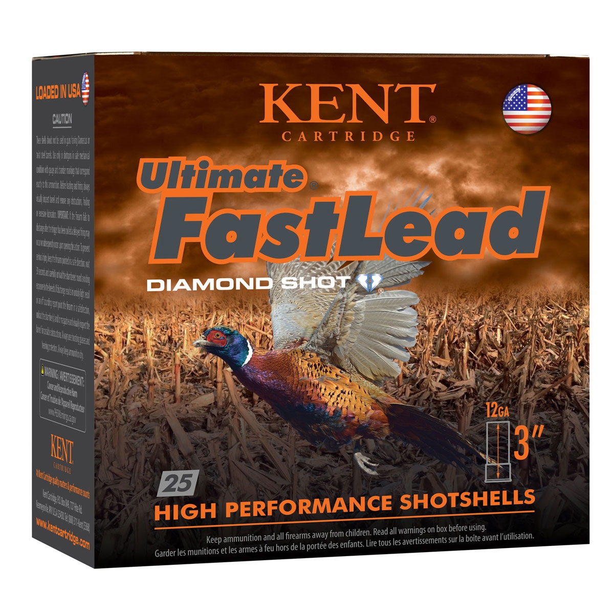 Kent Ultimate Fast Lead 12 Gauge 3" 1 3/4 oz 4 Shot 25 Rounds - K123UFL504 - Kent