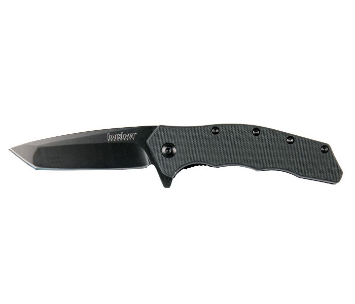 Kershaw Thicket Assisted Opening Tanto Folding Knife, Black - 1328