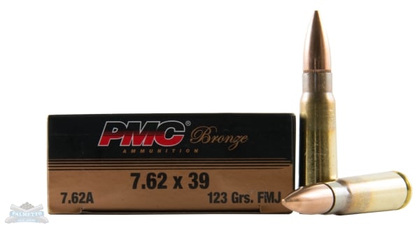 PMC Bronze 7.62x39 Ammo 123 Grain FMJ 20rds - 7.62A - Pmc