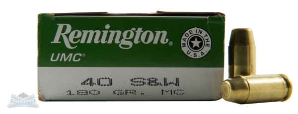 Remington UMC 40 S&W 180gr MC Pistol Ammunition 50rds - L40SW3 - Remington