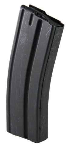 ASC Magazine: AR-15: 6.8 SPC 25rd Capacity Black Marlube Stainless Steel Gray Follower - 25-68-SS-BM-G-ASC - Asc
