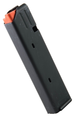 ASC Magazine: AR-15: 9mm 20rd Capacity Black Marlube Stainless Steel Orange Follower - 20-9MM-AR-SS-BM-O-ASC - Asc