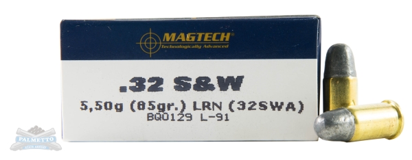 Magtech 32 S&W 85gr LRN  Ammunition 50rds - 32SWA - Magtech
