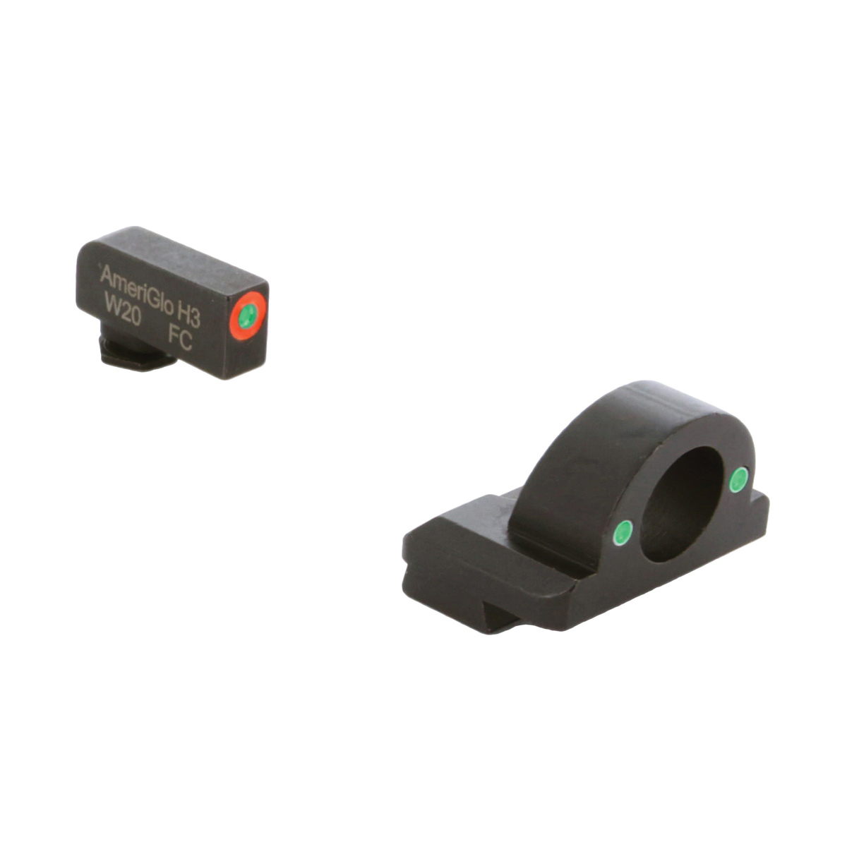 Ameriglo Ghost Ring Sight Set Front/Rear, Green/Orange/Green - Ameriglo