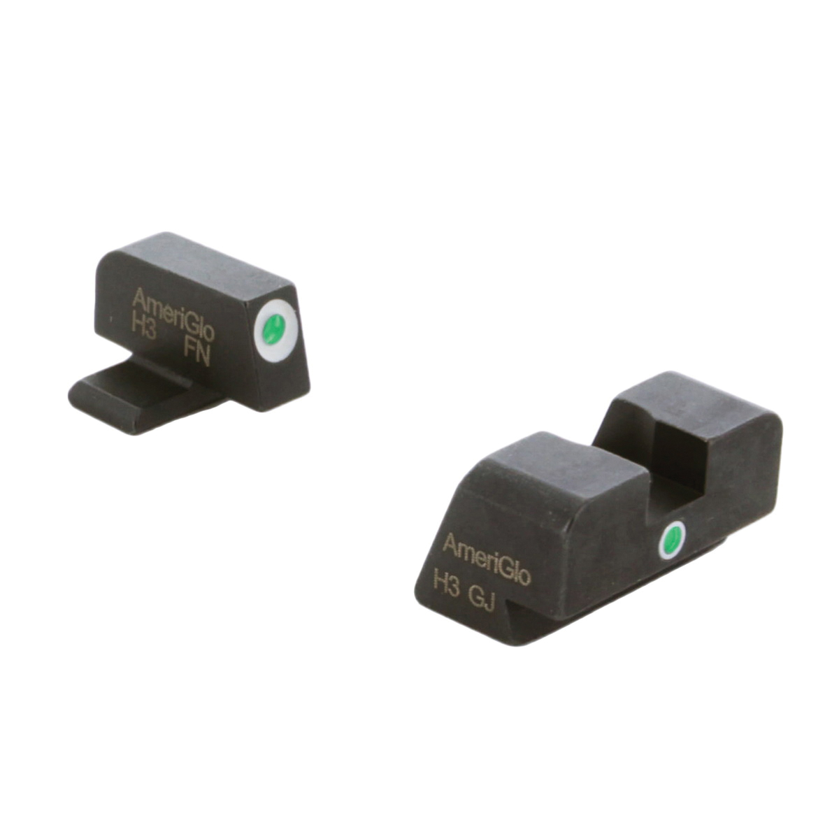 Ameriglo Night Sight Set Front/Rear, Green/White/Green - Ameriglo