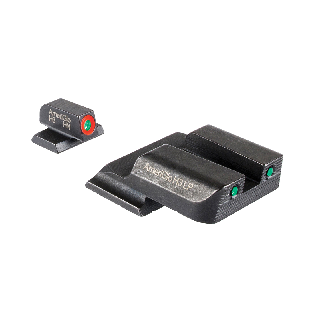 Ameriglo Night Sight Set Front/Rear, Green/Orange/Green/Black - Ameriglo