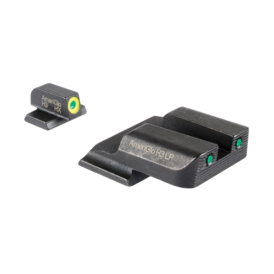 Ameriglo Night Sight Set Front/Rear, Green/Lumi Green/Green/Black - Ameriglo