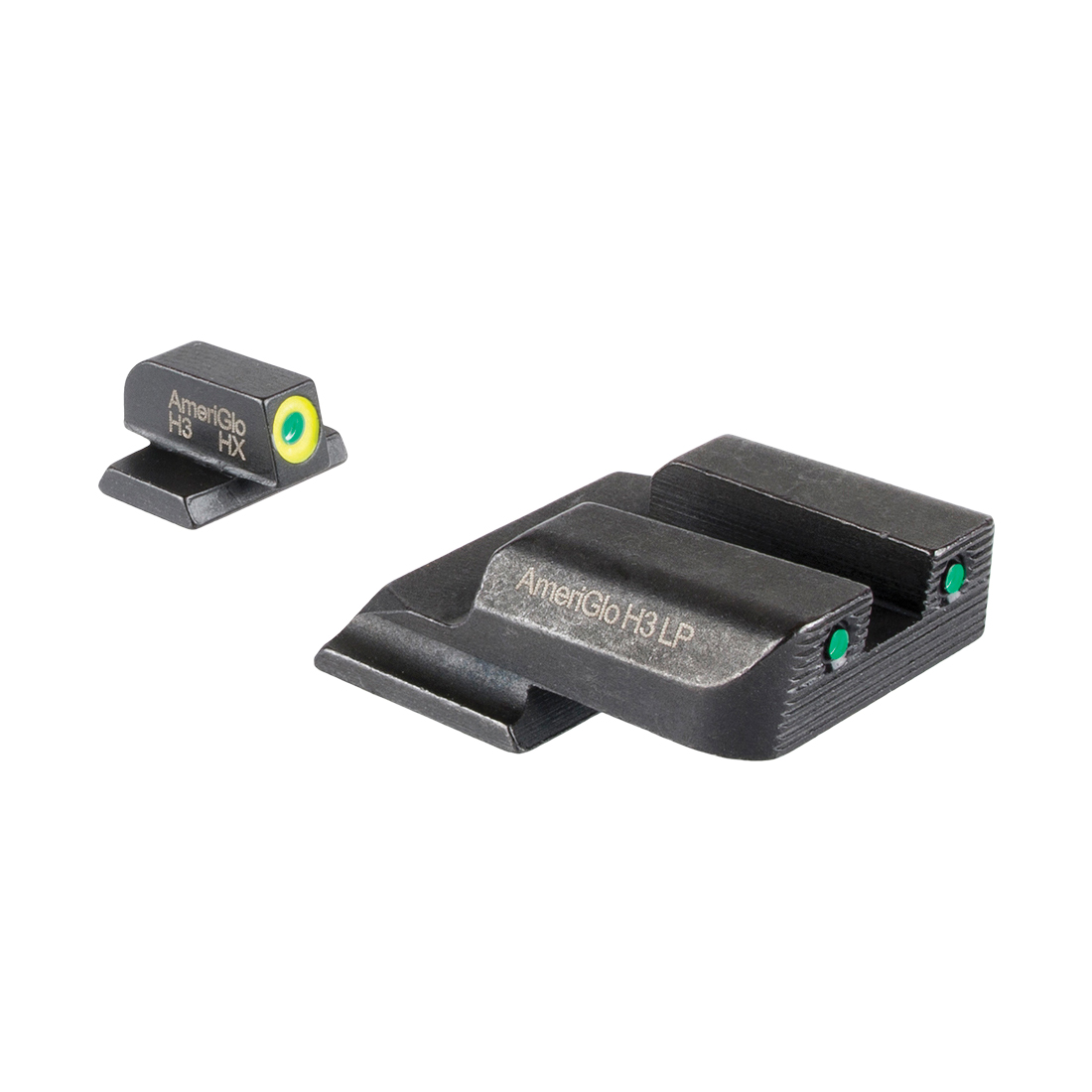 Ameriglo Night Sight Set Front/Rear, Green/Lumi Green/Green/Black - Ameriglo