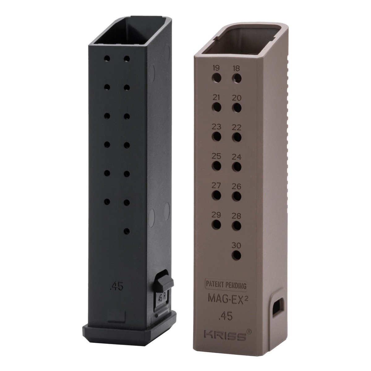 KRISS USA +18 10mm Magazine Extension Fits Kriss Vector, FDE, 3/Pack - KVA-MX2K10FD01 - Kriss