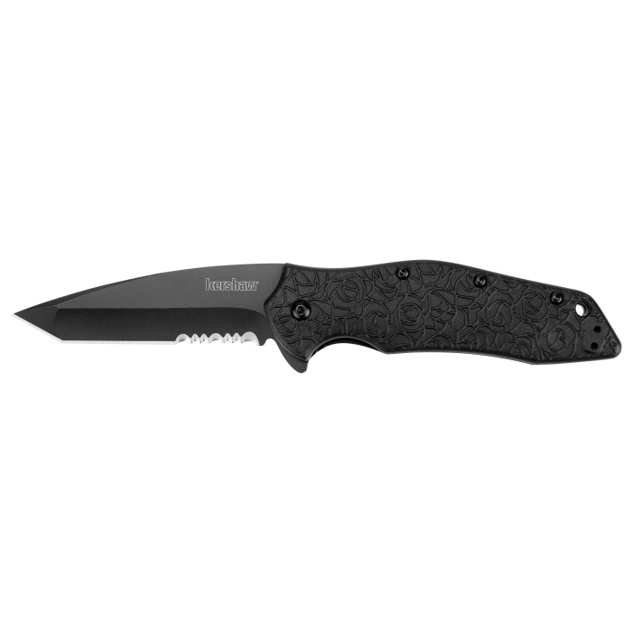 Kershaw Kuro Assisted/Folding Knife American Tanto, Black - Kershaw