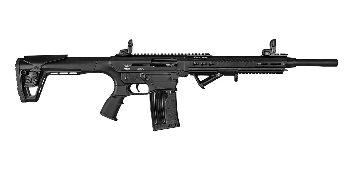 Landor Arms AR12 Semi Automatic 12 Gauge Shotgun, Black - LND117 - Landor Arms