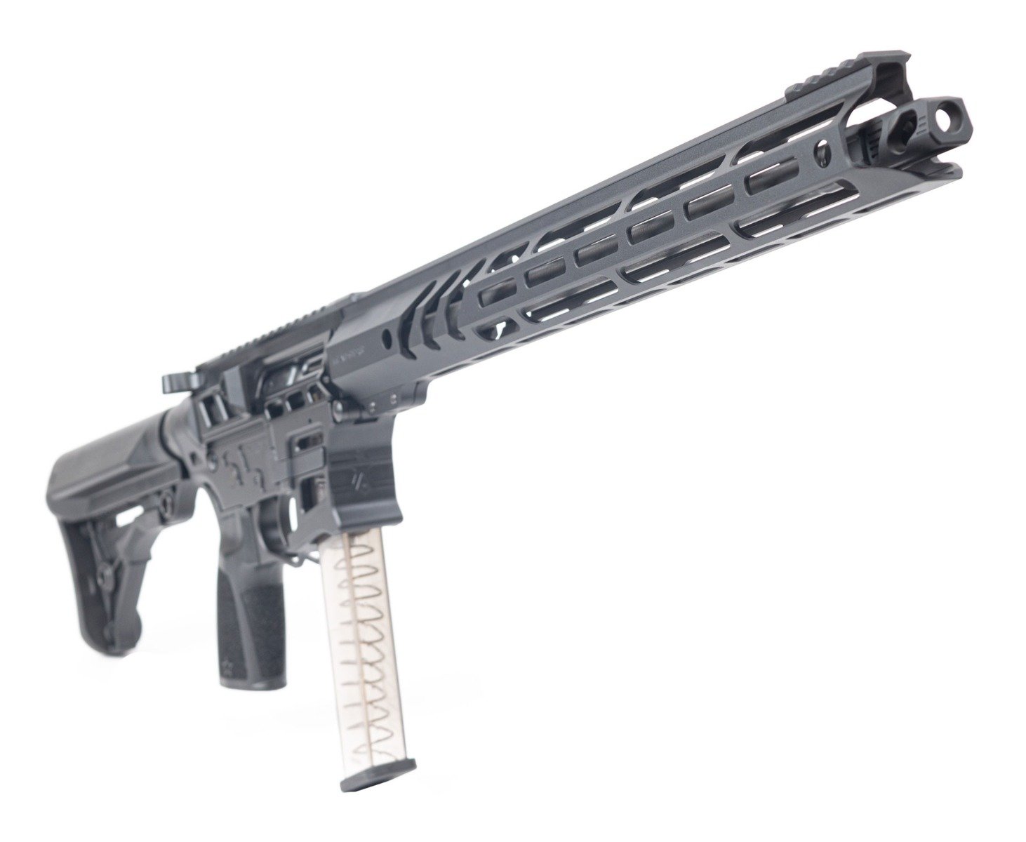 Lead Star Arms Barrage Skeletonized AR-9 9mm Rifle 16" Barrel 17" Handguard, Black - LSA-289217HG