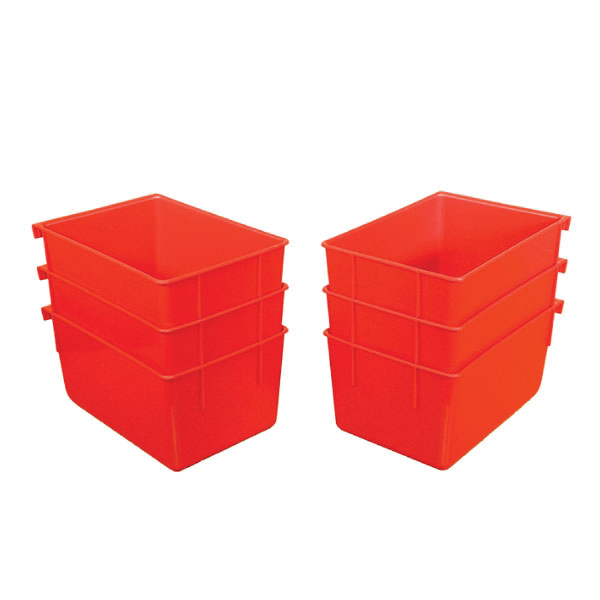 Lee Precision, Inc. 6" L x 3" H Hanging Ammo Bin, Red Pack of 6 - Lee Precision, Inc.
