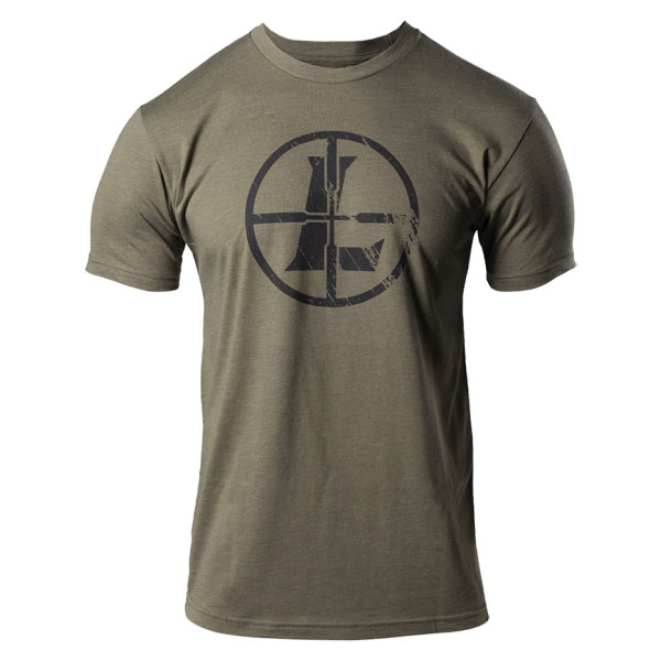 Leupold Distressed Reticle T Shirt Size M, Green - 180249 - Leupold