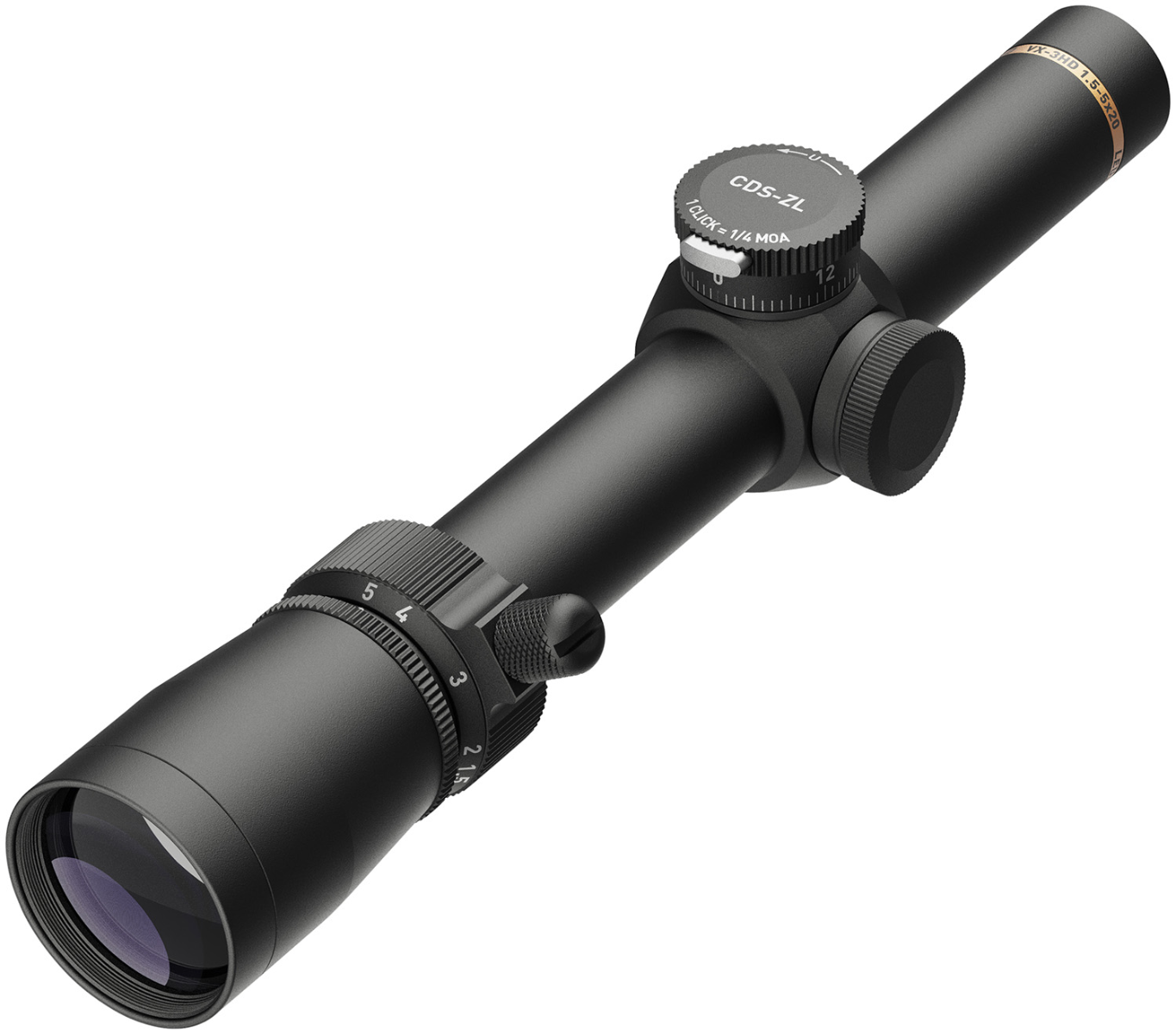 Leupold VX-3HD Rifle Scope 1.5-5x20 1" Tube Duplex Reticle, Black - 180615