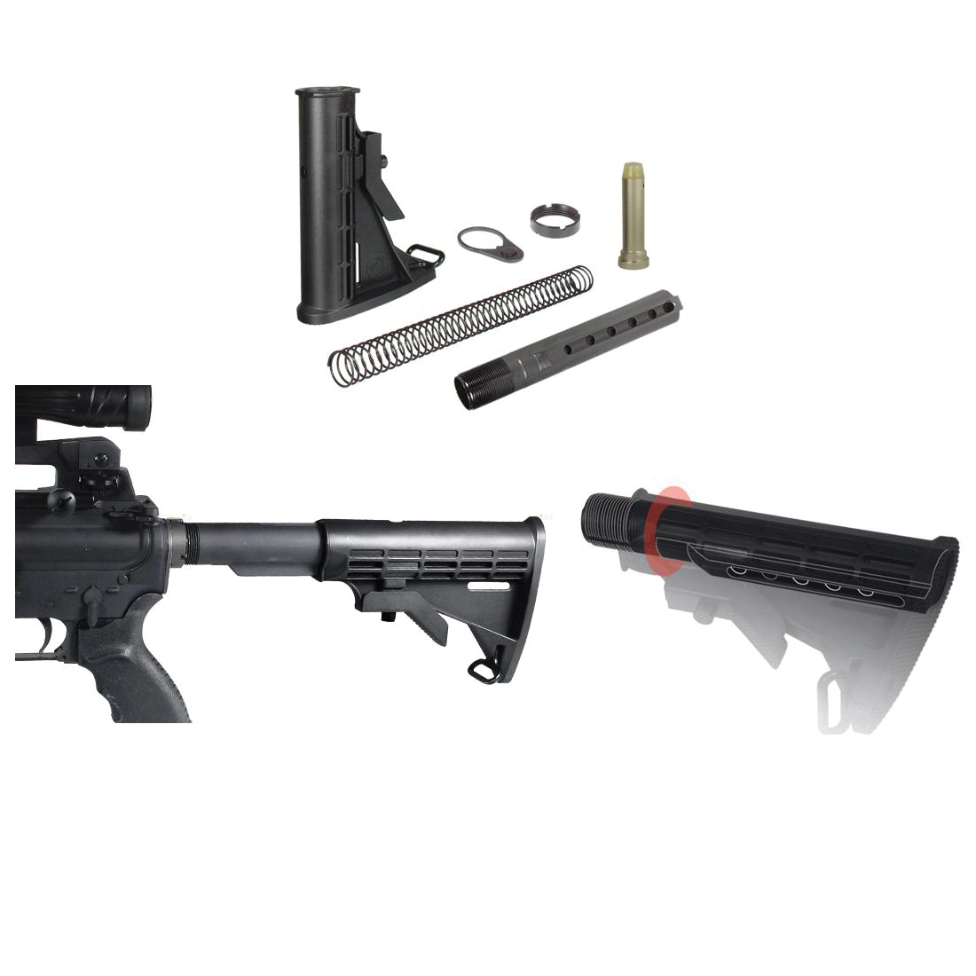 Leapers, Inc. UTG Pro 6-Position Commercial-Spec Stock Kit, Black - Leapers, Inc.