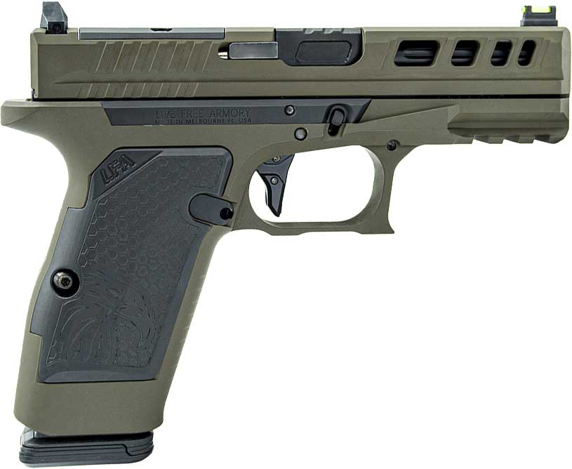 Live Free AMPX 9mm Pistol 3.9" 17rd, Cerakote ODG - LFAMP19X084003 - Live Free Armory