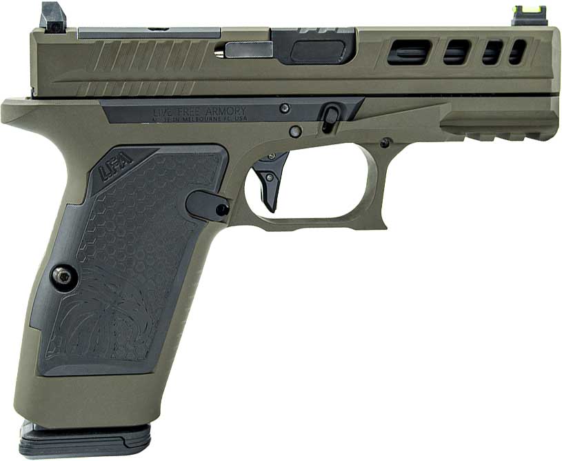 Live Free AMPX 9mm Pistol 3.9" 17rd, Cerakote ODG - LFAMP19X084003