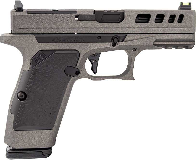 Live Free AMPX 9mm Pistol 3.9" 17rd, Cerakote Tungsten - LFAMP19X084005