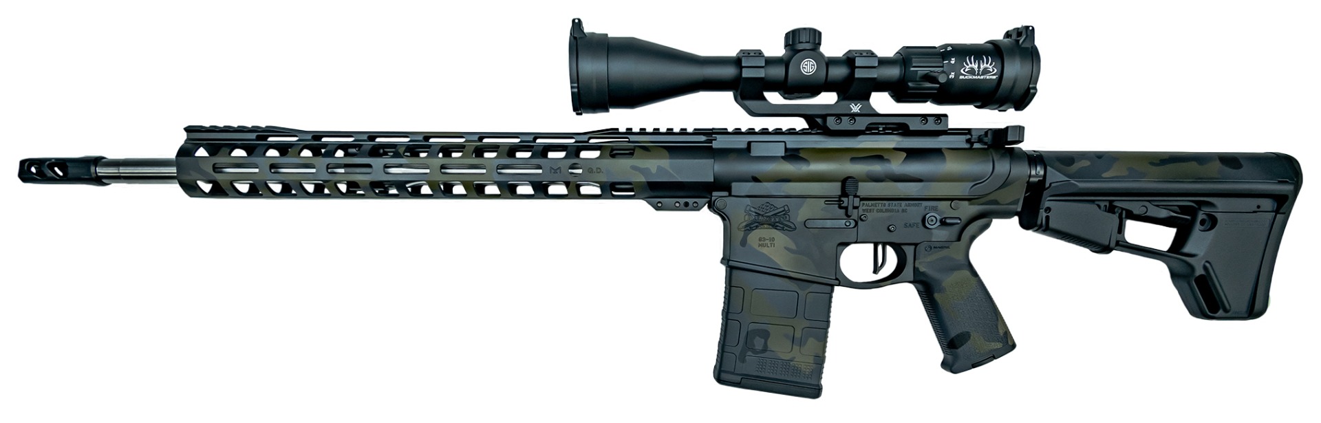 PSA Custom PA10 18" Midlength .308 WIN 1/10 SS 15" Lightweight MLOK Rifle w/ Sig Scope - Black OCP - Psa Custom