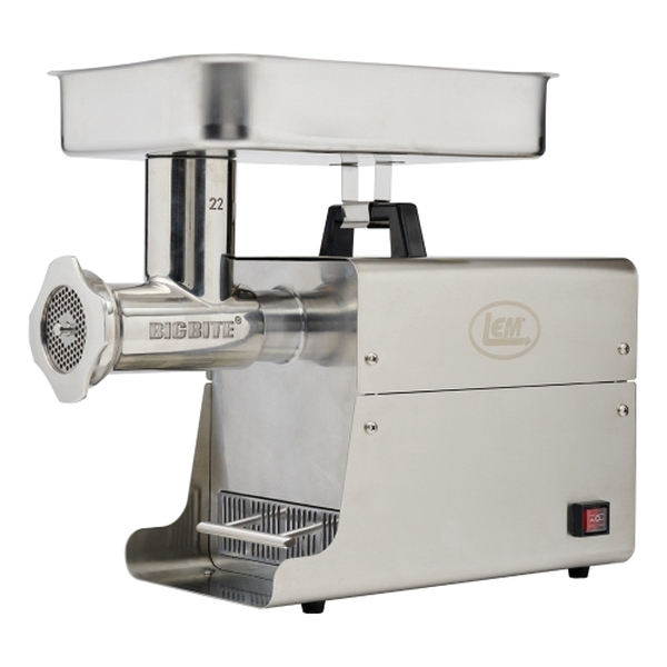 LEM DualGrind #22 BigBite Stainless Steel Meat Grinder, #22 - Lem