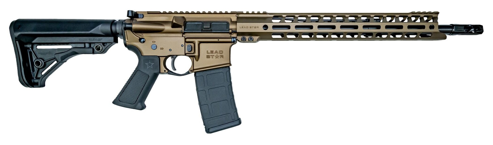 Lead Star Arms Grunt Rifle - 16" .223 Wylde w/ 15" Handguard (Burnt Bronze) - Lead Star Arms
