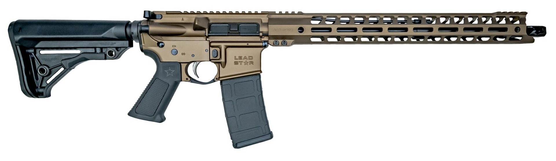 Lead Star Arms Grunt Rifle - 16" .223 Wylde w/ 17" Handguard (Burnt Bronze) - Lead Star Arms