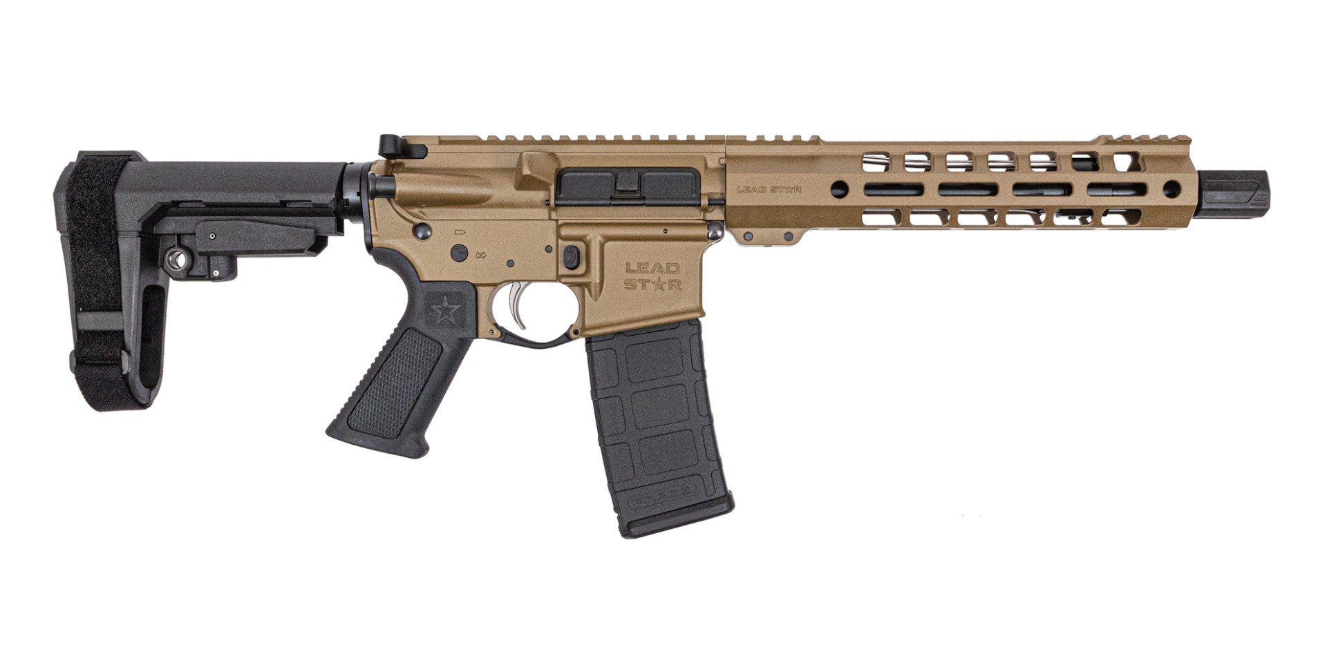 Lead Star Arms Grunt Pistol - 10.5" .300 Blackout w/ 10" Handguard (Coyote)