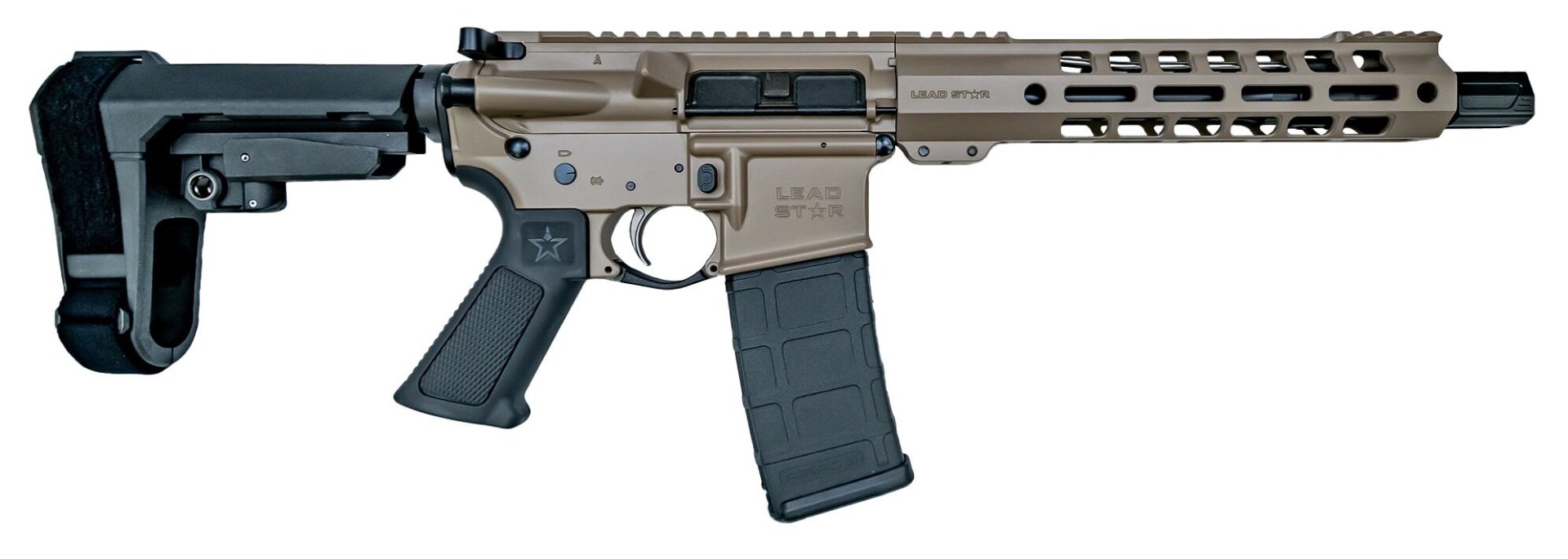 Lead Star Arms Grunt Pistol - 10.5" .223 Wylde w/ 10" Handguard (FDE) - Lead Star Arms