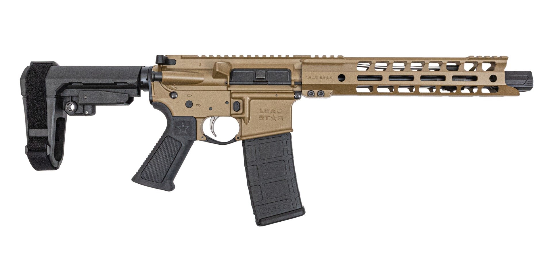 Lead Star Arms Grunt Pistol - 10.5" .300 Blackout w/ 11" Handguard (Coyote) - Lead Star Arms