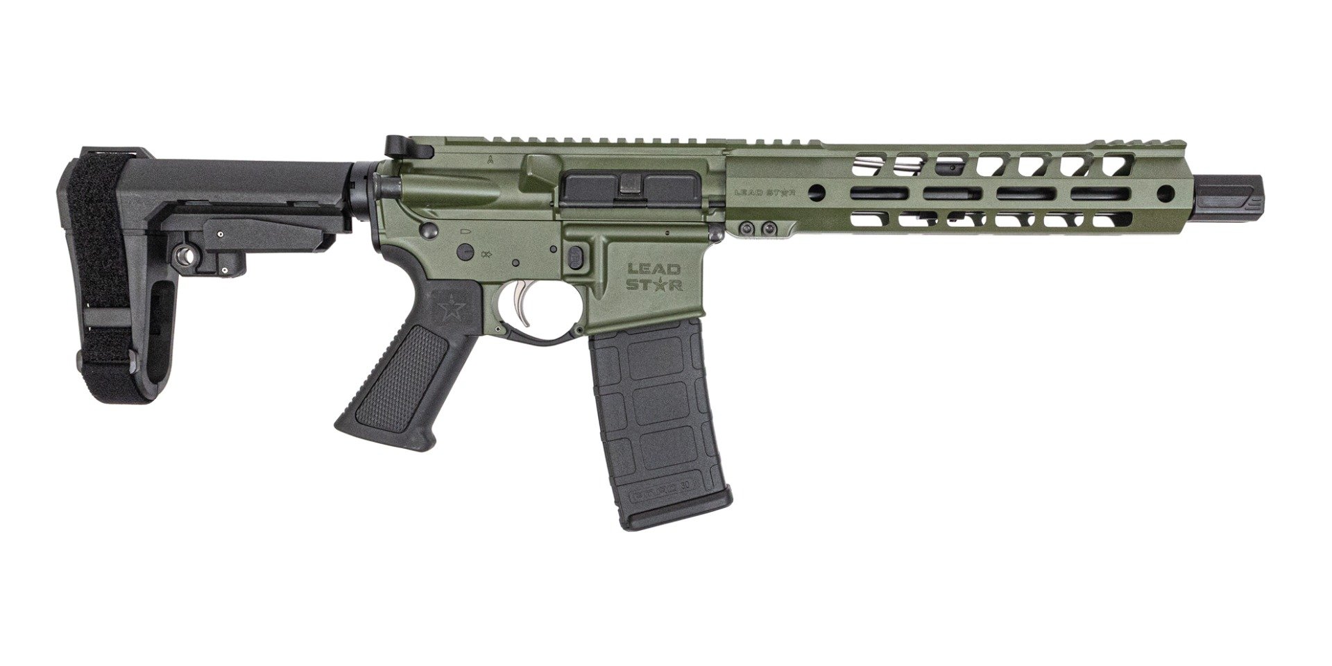 Lead Star Arms Grunt Pistol - 10.5" .300 Blackout w/ 10" Handguard (Sniper Green)