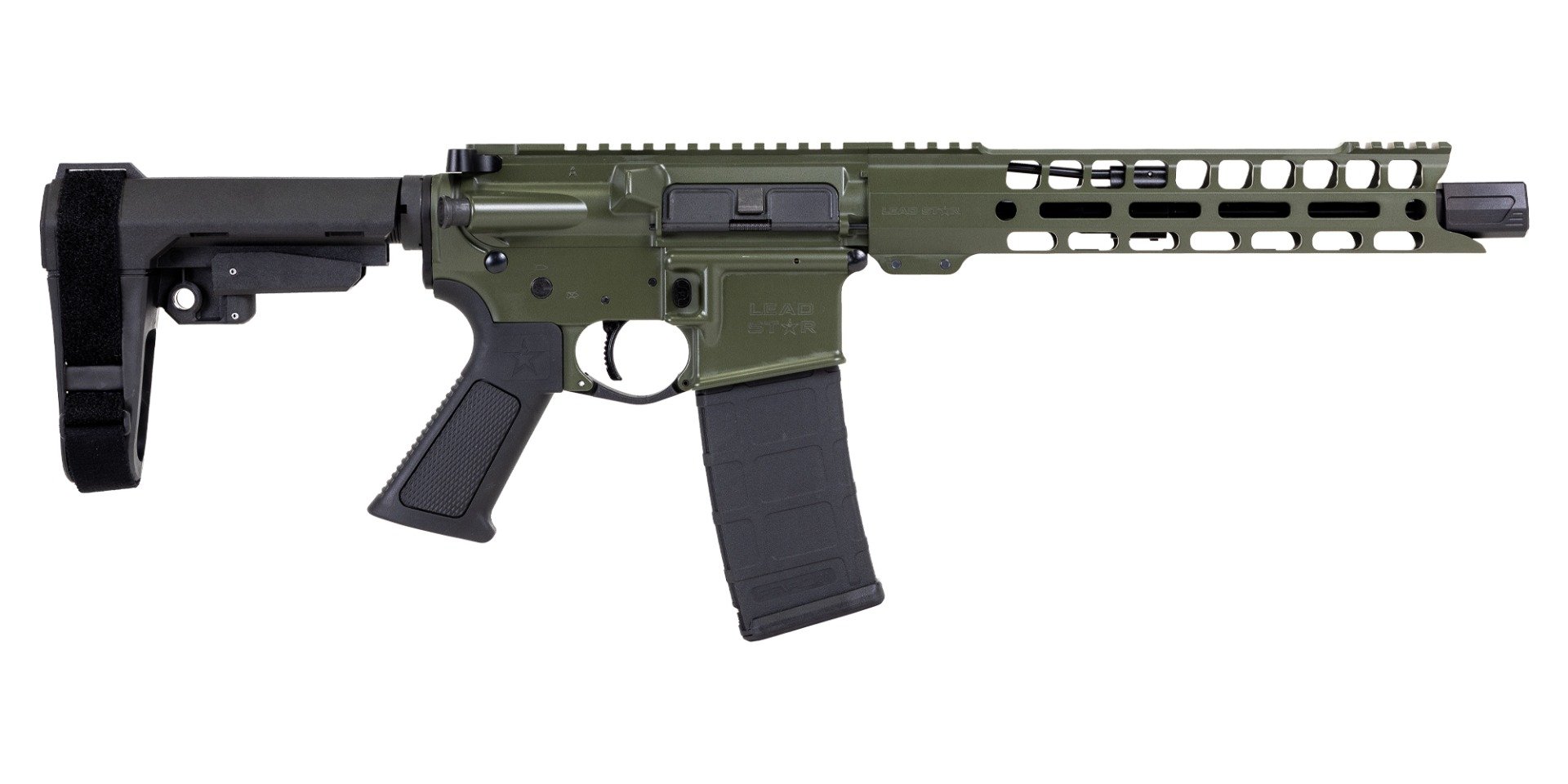 Lead Star Arms Grunt Pistol - 10.5" .300 Blackout w/ 11" Handguard (Sniper Green)